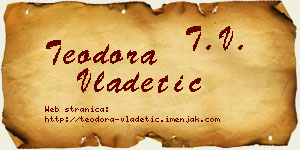 Teodora Vladetić vizit kartica
